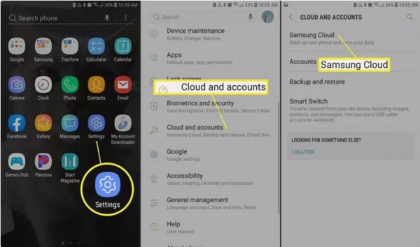 Samsung Cloud Setting