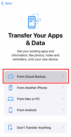 Transfer iCloud Data From iCloud Backup