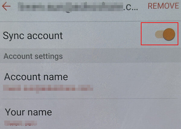 Email Sync Account