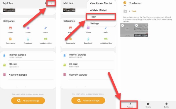 File Manager Recover Deleted Files