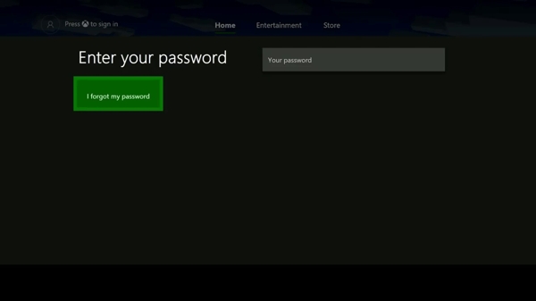 Forgot Password Xbox