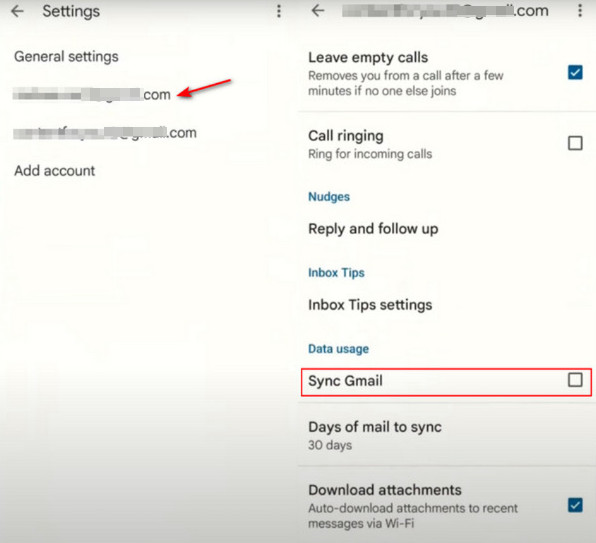 Google Sync Gmail