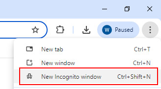 Incognito Window