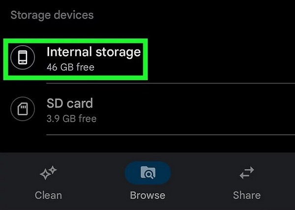 Internal Storage In Files App Android