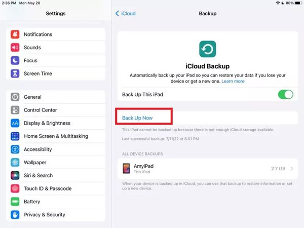 Ipad Icloud Backup Manually