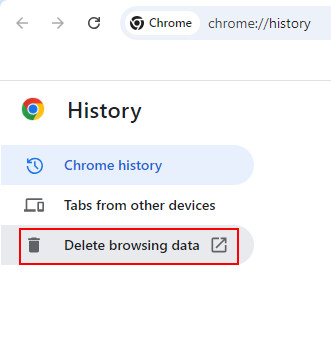 Settings Delete Browsing Data