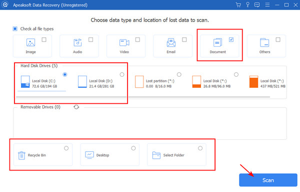 Choose File Type And Path