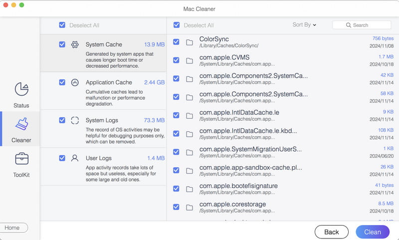 Clean Cache Junk Mac Cleaner