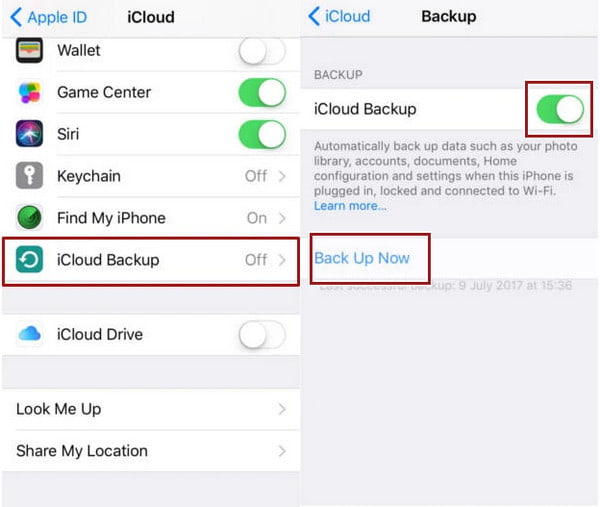 Icloud Backup Now