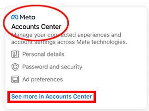 Meta Accounts Center