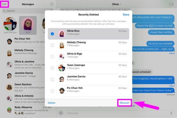 Recover Imessages Through Recently Deleted