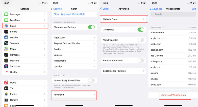 Remove All Website Data Iphone