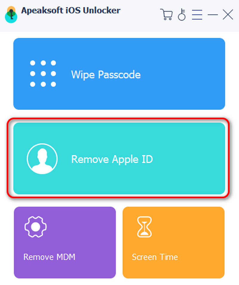 Choose Remove Apple Id Apeaksoft