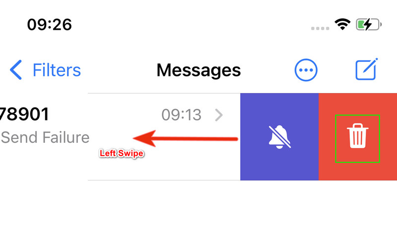 Delete One Message Conversation