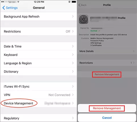 Remove Remote Management Iphone Ipad