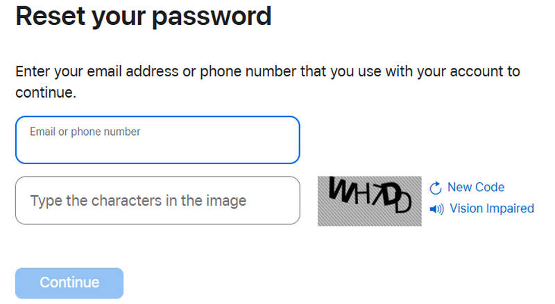 Reset Password