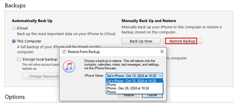 Recover iTunes Backup