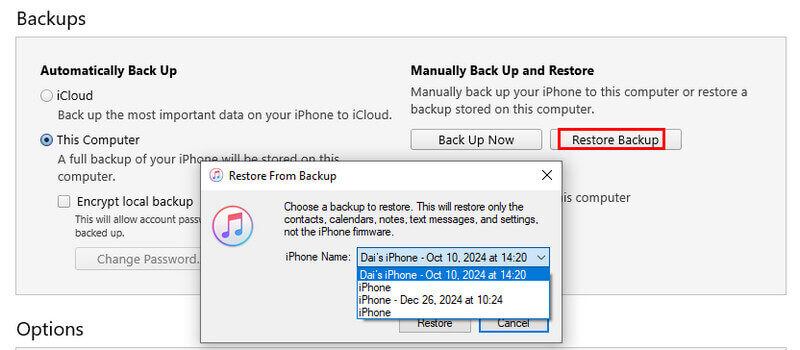 Recover Notes iTunes